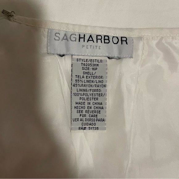 Sag Harbor white Trumpet Midi Skirt with Ruffled Hem - Picture 6 of 7